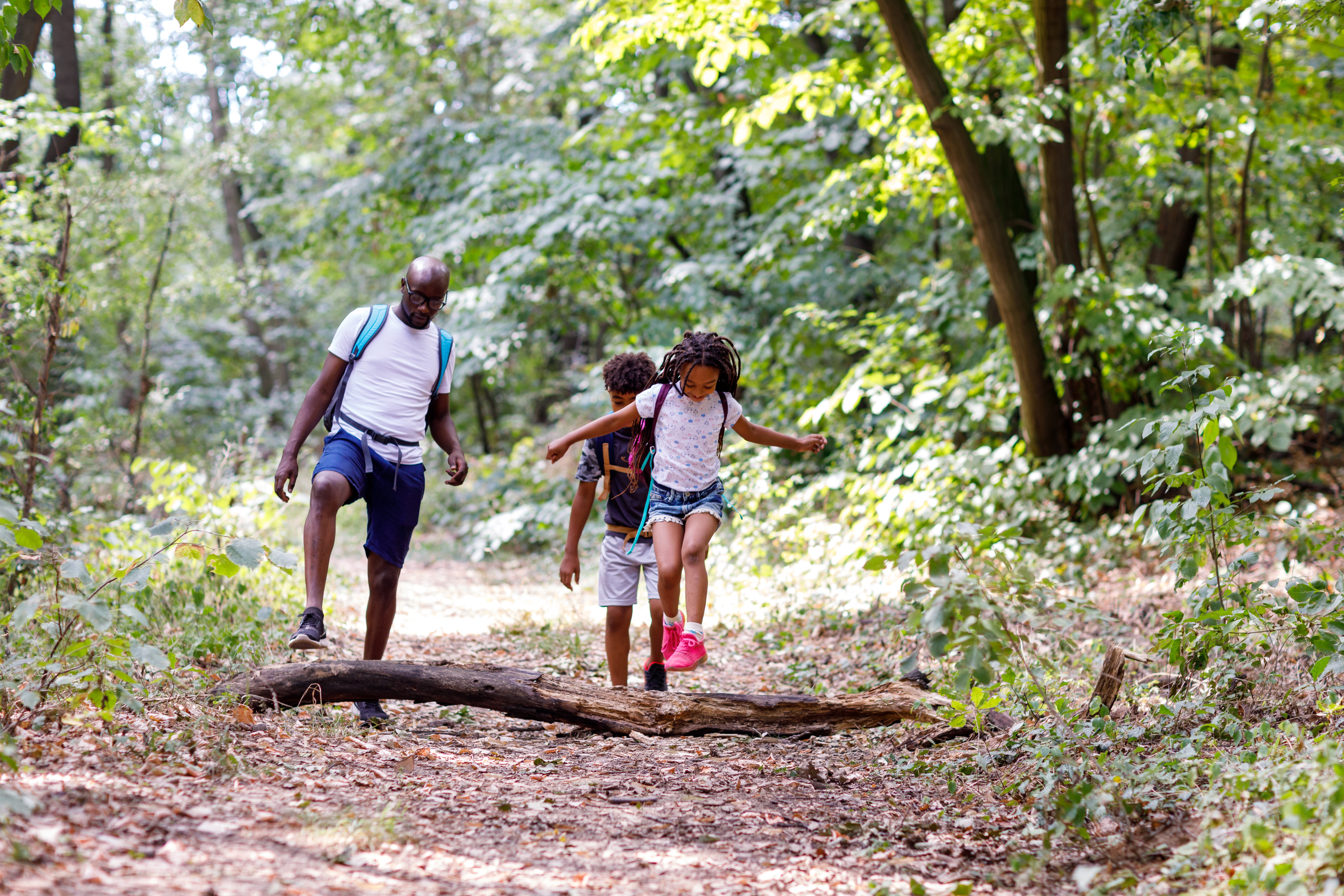 Family hiking
