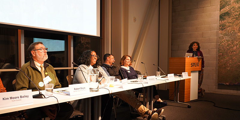 Dr. Nina Roberts facilitating the SPUR panel with California State Parks Foundation.