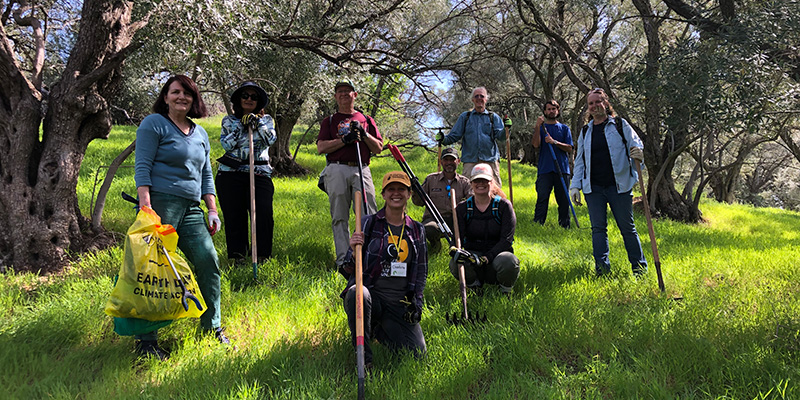 Volunteers at Folsom State Recreation Area.