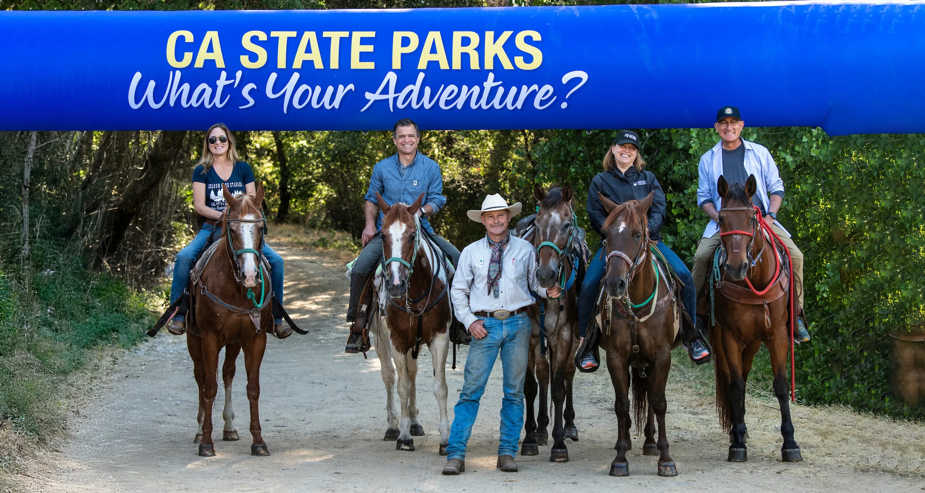 Horseback riding during California State Parks Week at Folsom Lake State Recreation Area