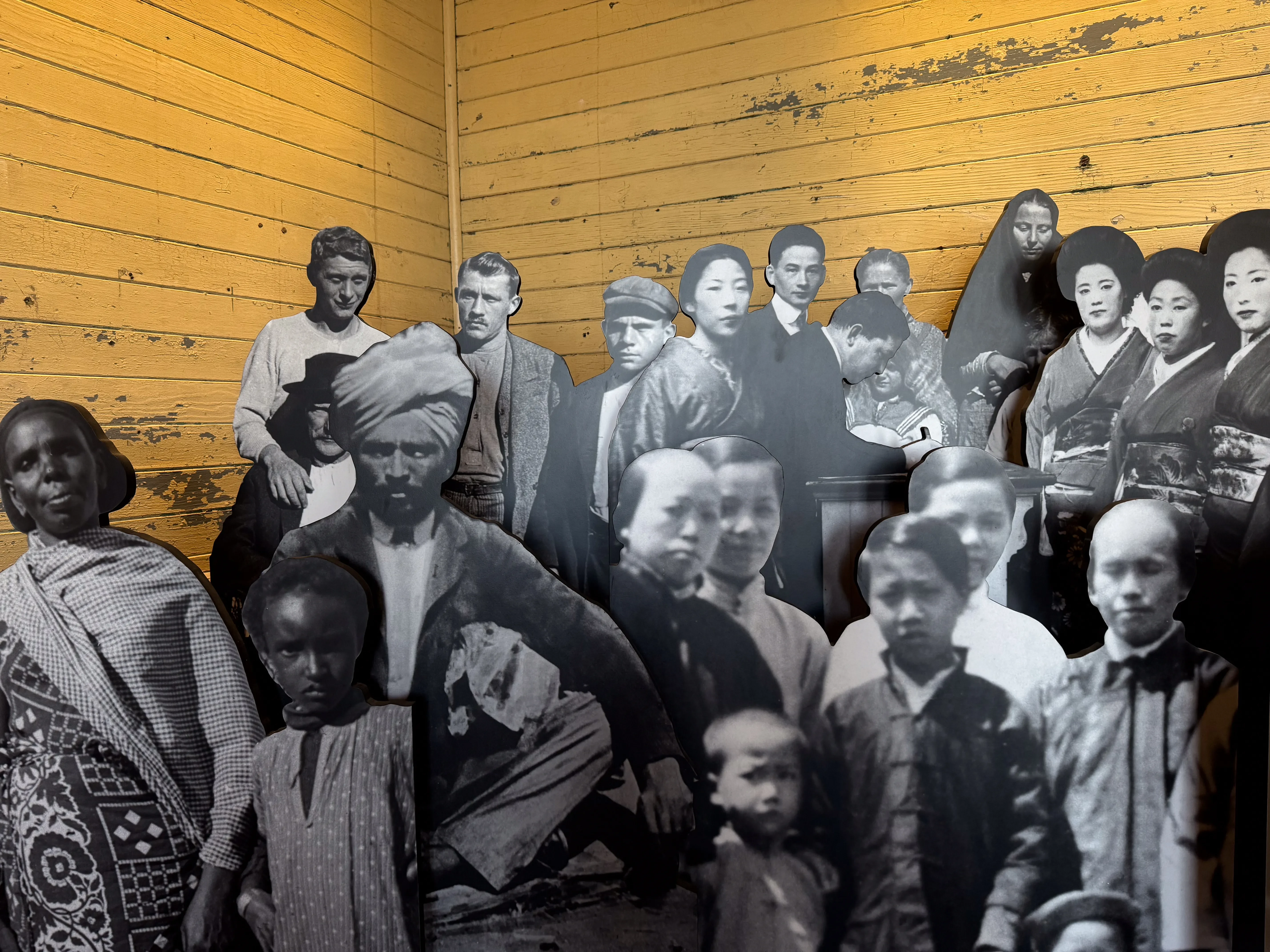 Representation of immigrants at the Angel Island State Park Immigration Station