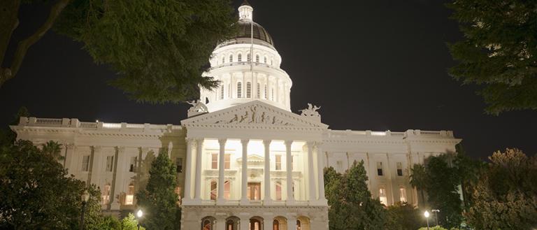 California State Capitol Building at Night
