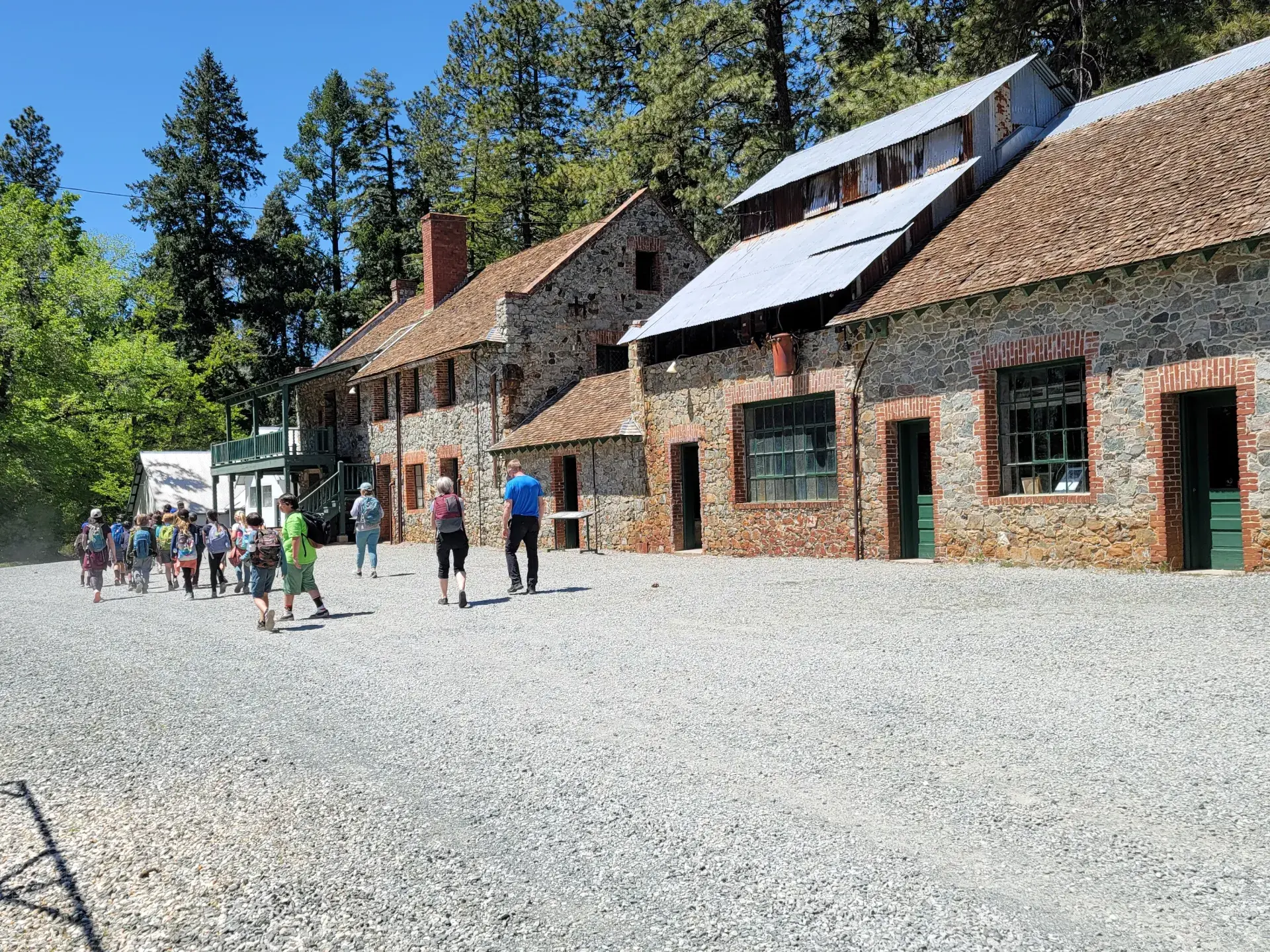 Outer route around the mine yard at Empire Mine State Historic Park. 