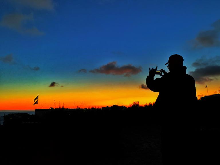 Summer sunset in Crystal Cove State Park