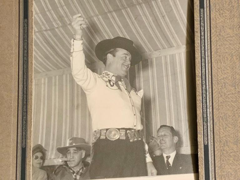 Leo Carrillo Grand Marshall Gold Rush Parade, Marshall Gold Discovery State Historic Park, 1948