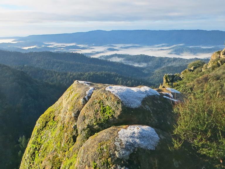 Snow remains, Castle Rock State Park