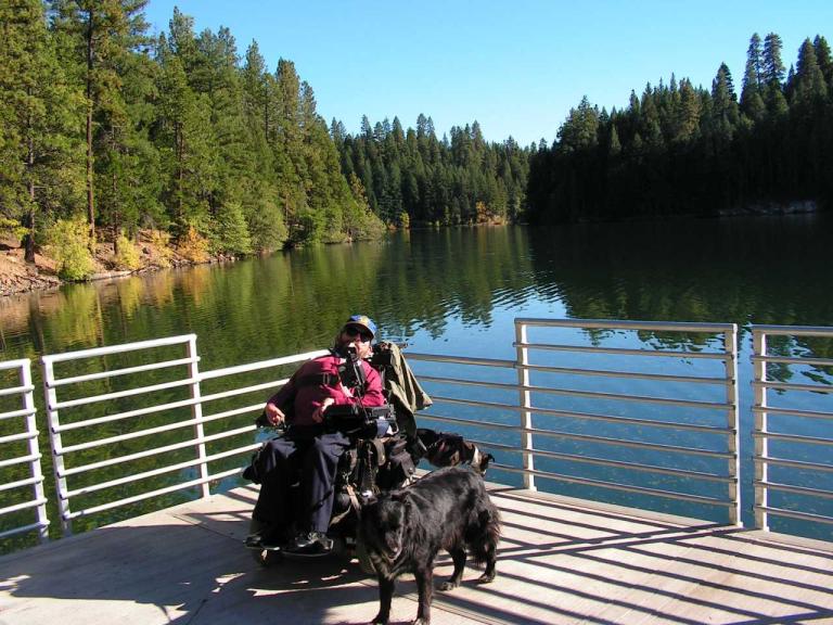 My girls and I on Lake Britton on my birthday, McArthur-Burney Falls Memorial State Park