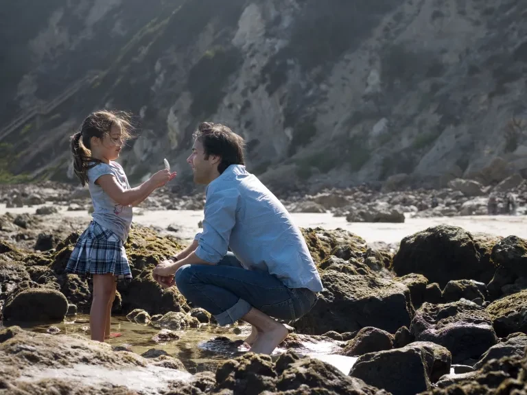 Father and daughter at Point Dume State Park