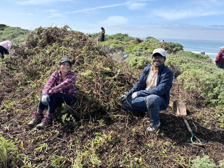 Volunteers at Half Moon Bay State Beach