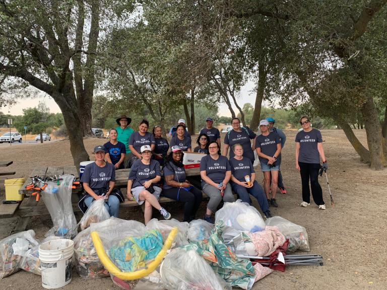 Blue Shield Volunteers at Folsom Post Labor Day Event