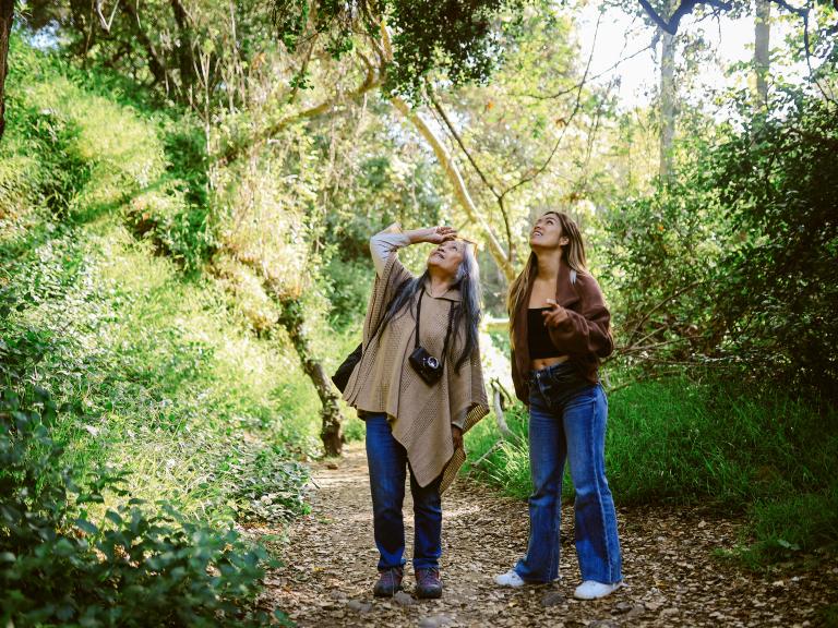 Mother and daughter in Topanga State Park