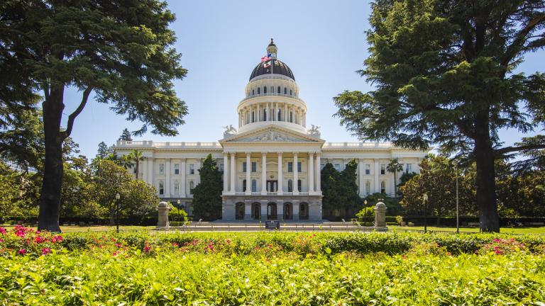 California State Capitol Building from the front mid day. 