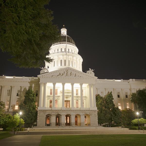 California State Capitol Building at Night