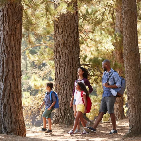 Family hiking