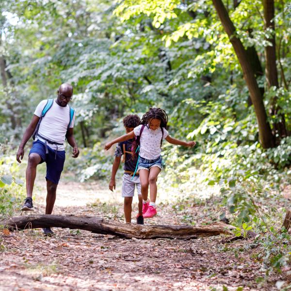 Family hiking