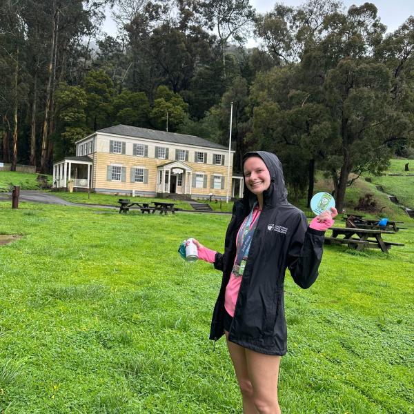 The first time I visited Angel Island State Park was for an 10-mile trail race around the island. It was a small race, and so everyone squeezed onto the chartered ferry and pitched in to help unload all the official race gear and snacks. I love getting to know a new place on foot (though usually I prefer to do so at a slower pace and without the pouring rain). I ended up getting 2nd for the women and 11th overall and was proud to wear my California State Parks Foundation raincoat with my medal on the ferry 