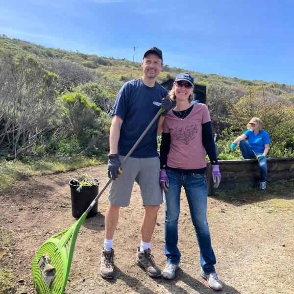 Andrea Chmelik, District Director for Assemblymember Dawn Addis, welcomed volunteers at Montaña de Oro State Park.  