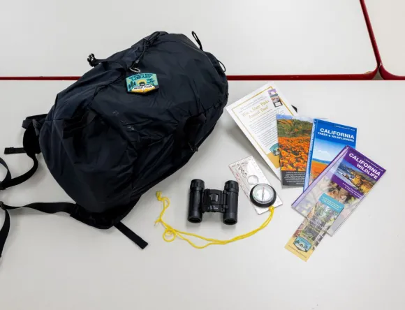 Backpack and Materials sent to Libraries to Check out with Library Parks Pass